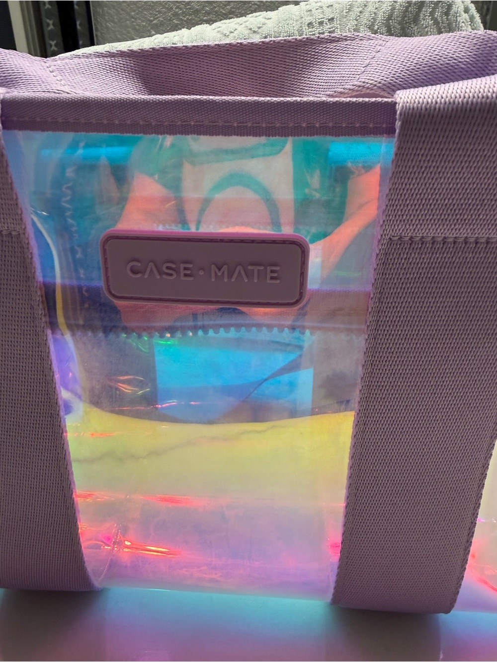 case-mate Lavender Iridescent Toiletry Bag